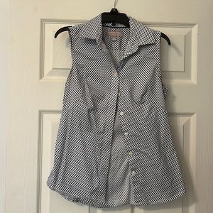 Button down sleeveless shirt